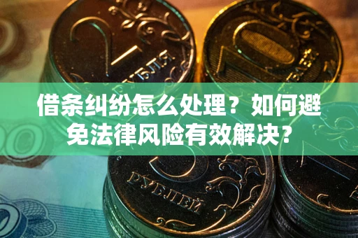 济南借条纠纷怎么处理？如何避免法律风险有效解决？