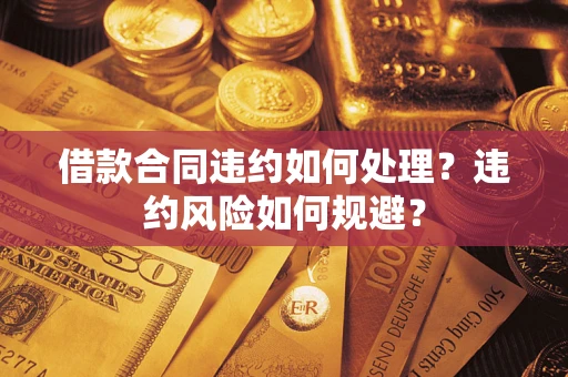 济南借款合同违约如何处理？违约风险如何规避？