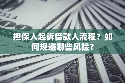 济南担保人起诉借款人流程？如何规避哪些风险？